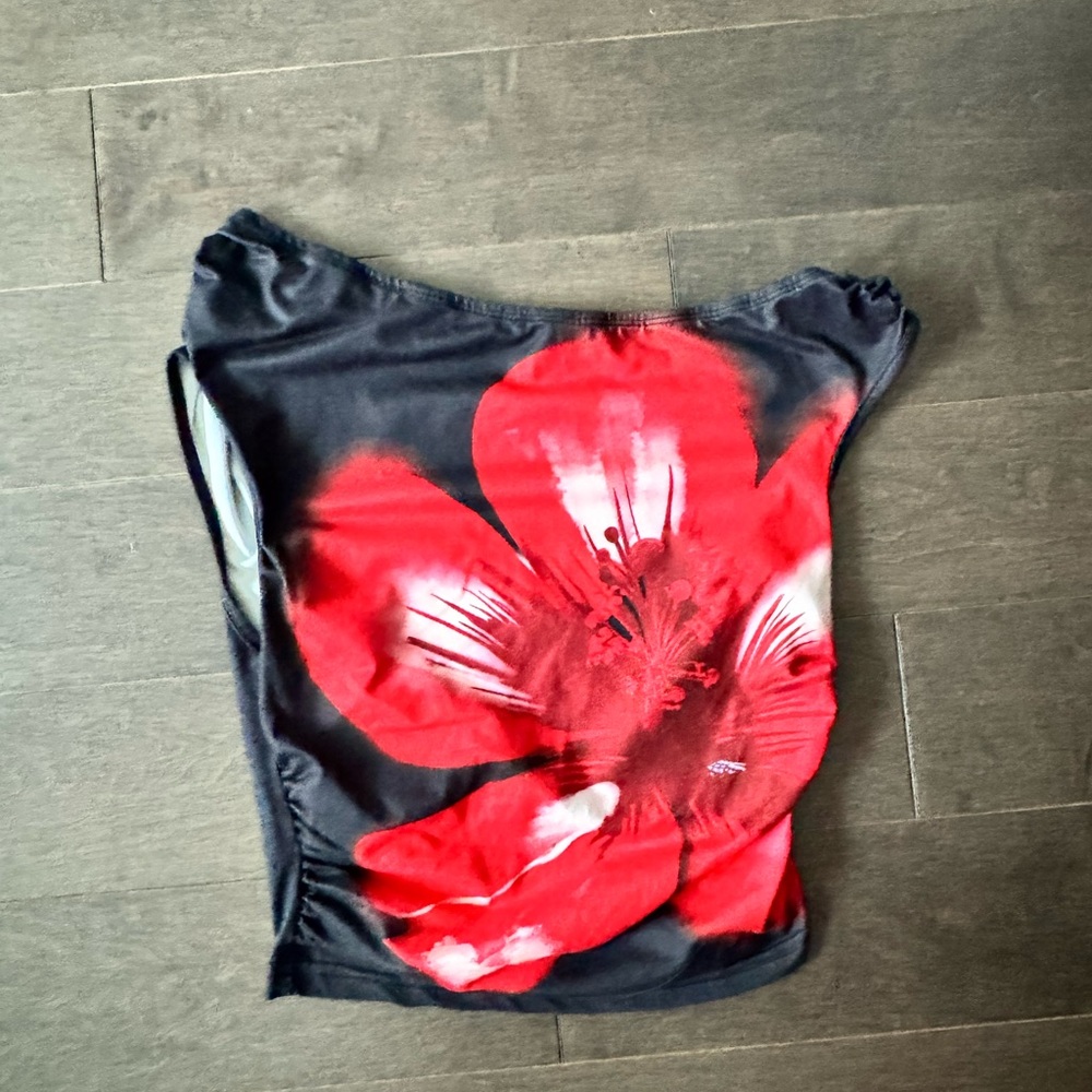 Floral Print off the Shoulder Top